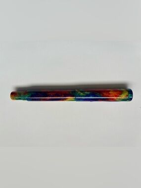 New Hinze Fountain Pen Company Resin BiFrost Medium Nib Rainbow Writing Sparkle